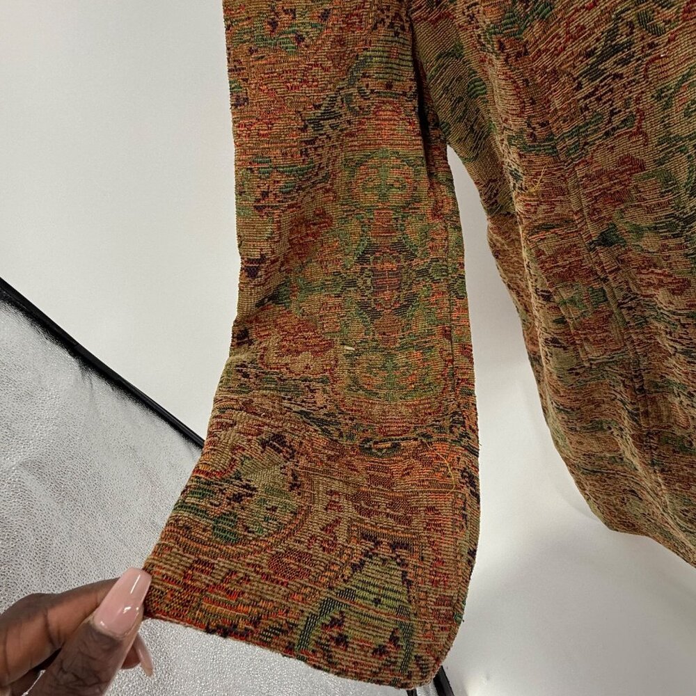 Habitat Tapestry Jacket Multicolor Long Sleeve Button-Front Woven Coat, Size L - Picture 5 of 12